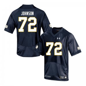 Notre Dame Fighting Irish Men's Caleb Johnson #72 Navy Under Armour Authentic Stitched College NCAA Football Jersey WWW3799VB